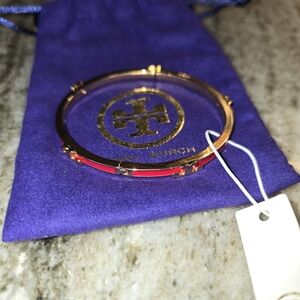 Tory Burch Red Enamel Bangle